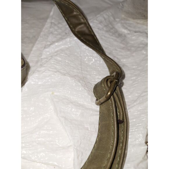 Army Green Women's Crossbody Purse Shoulder Bag Embroidered Vinyl Boho Hippie - Picture 11 of 11